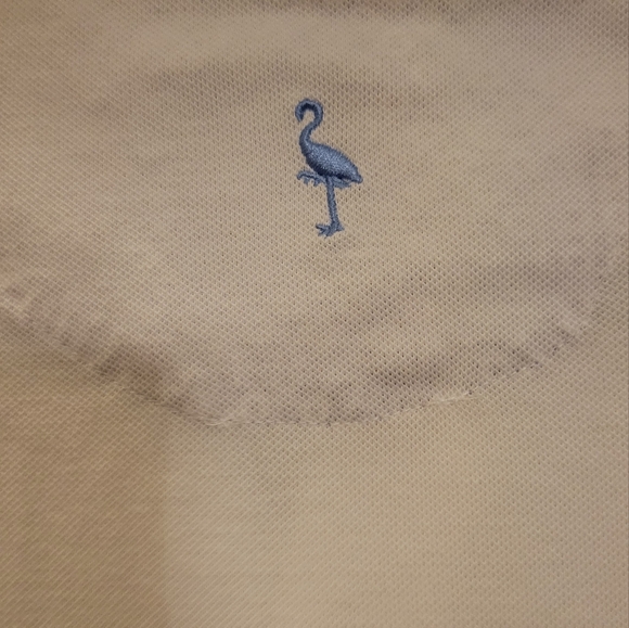 Taylor Byrd Polo Shirt White Short Sleeve Golf Size Large Button Collar Cotton - Picture 4 of 4